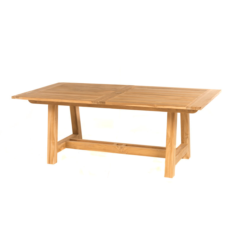 Lakewood Outdoor Teak Dining Table, 39" W x 118" L x 29" H, Natural