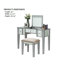 Ensemble coiffeuse avec tabouret et miroir Salyer-535590344
