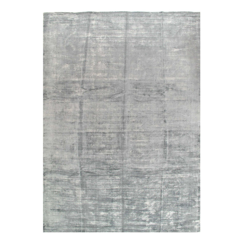 Gary color Hand knotted Modern Rug 4' X 6'