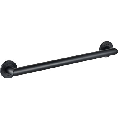 30" Wall-Mounted Summit Grab Bar - Matte Black, Premium Brass Construction, Installation Hardware Included