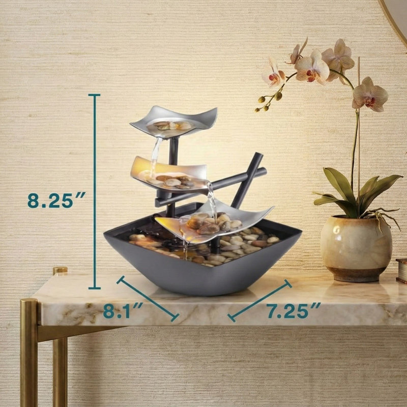 Serene Three-tier Tabletop Fountain
