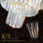 12-Gold adjustable iron crystal Chandeliers