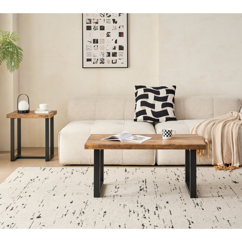 Coffee Table with Metal Legs