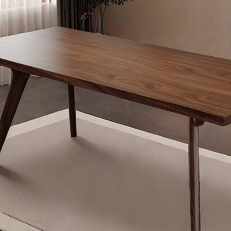 Table de salle à manger rectangulaire en noyer noir, H 29,52 po x L 55,11 po x l 31,49 po
