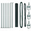Vidaxl Fence With Posts Steel-116797763-116797764