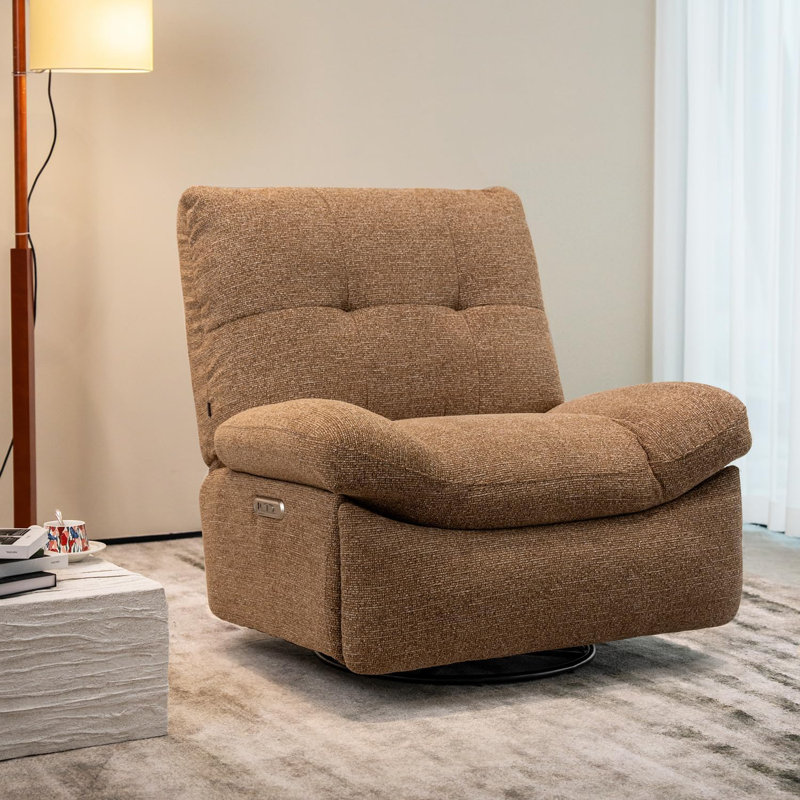 Fauteuil inclinable et pivotant Nouhaus, Brun