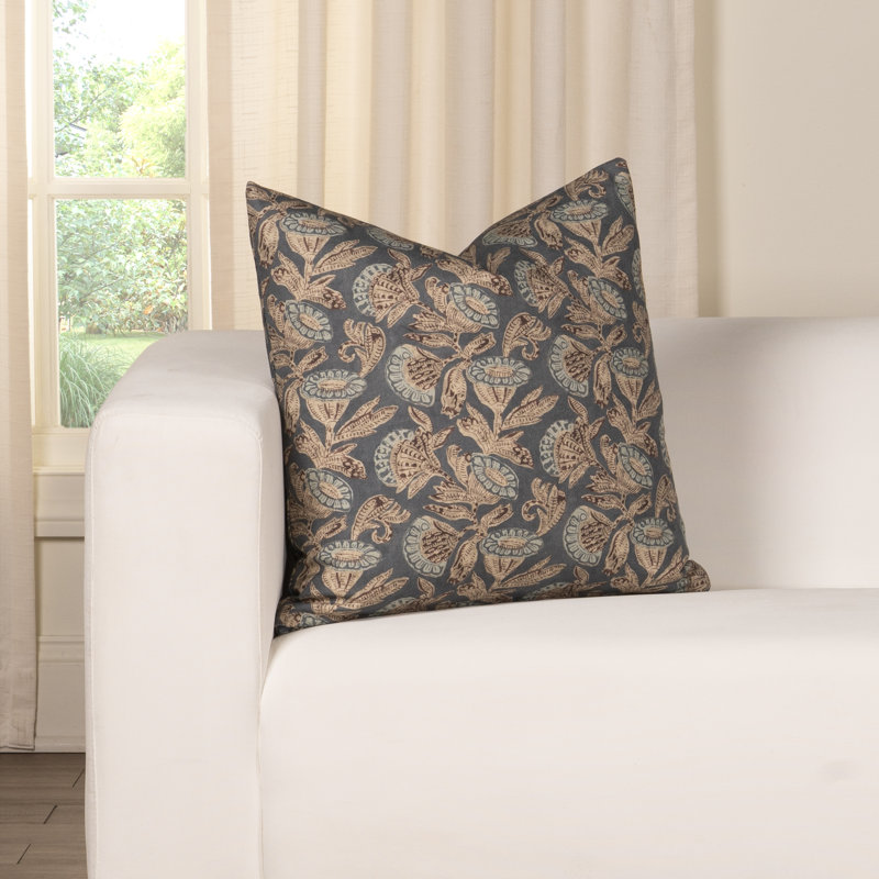 Buchan Henna 20" Feather Throw Pillow, Black