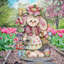 Décoration de jardin lapin
