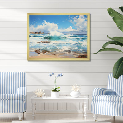 «Coastalocean Sunkissed Beach III», reproduction sur toile