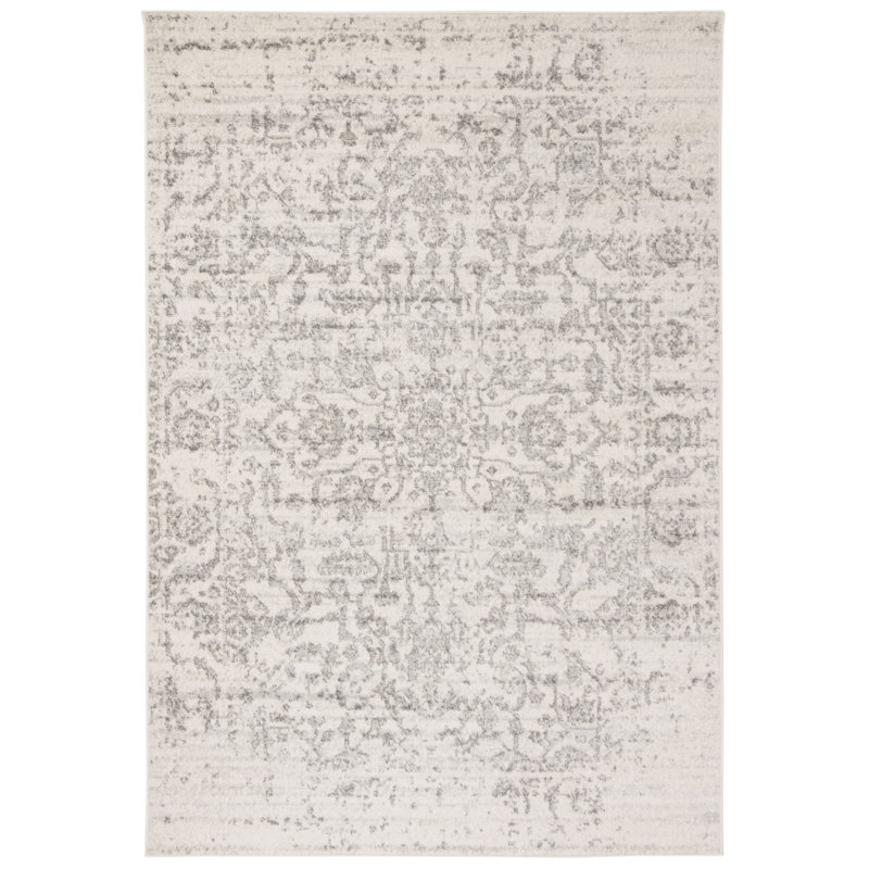 Peter Silver/Ivory Area Rug, Rectangle 122 x 183 cm
