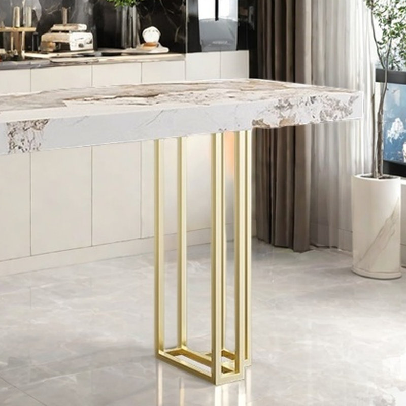 Light luxury leisure one simple bar table, Golden, 39.3"H x 62.9"L x 17.7"W