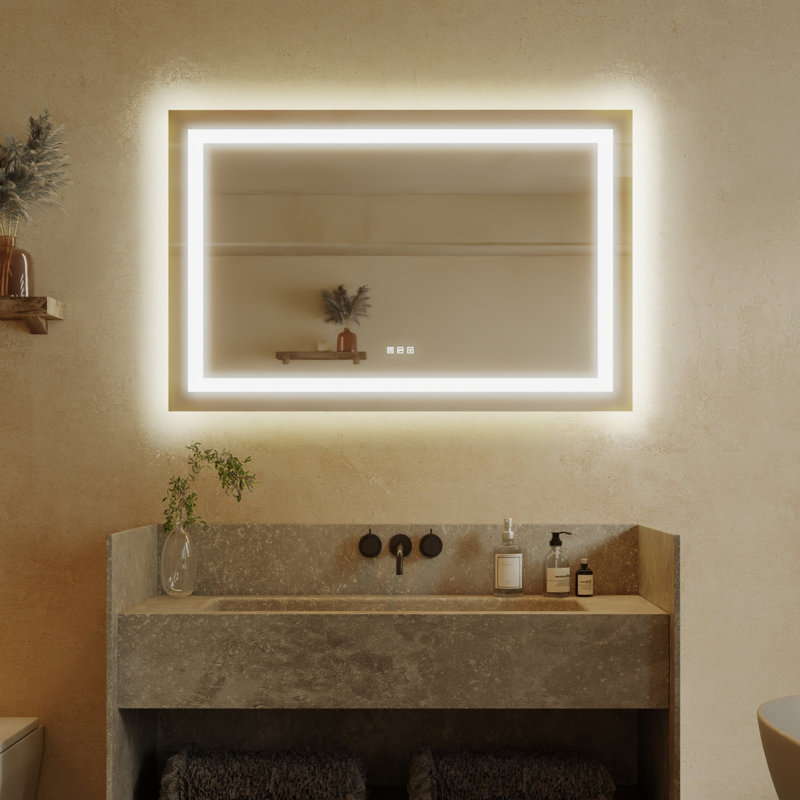 Ulrika Flat LED Mirror, Rectangle, 48" x 118"