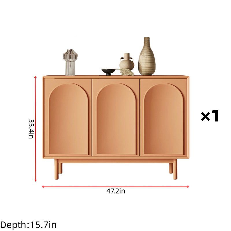 Armoire d'appoint Nordic Light Luxury, Orange