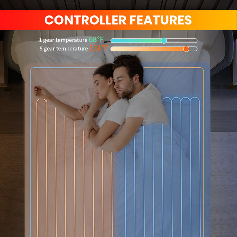 Electric  Mattress Pad Queen White