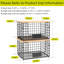 Ensemble de 2 paniers de rangement empilables en fil de fer avec planches à découper en bambou - Grands bacs de rangement en métal pour le comptoir, l'armoire et la tablette