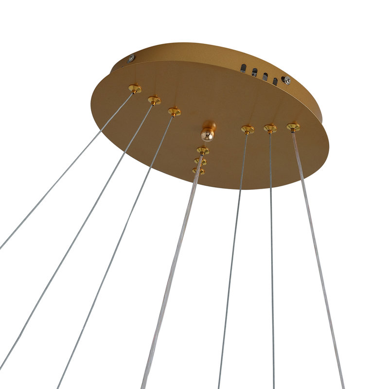 Luminaire suspendu unique à 3 niveaux DEL