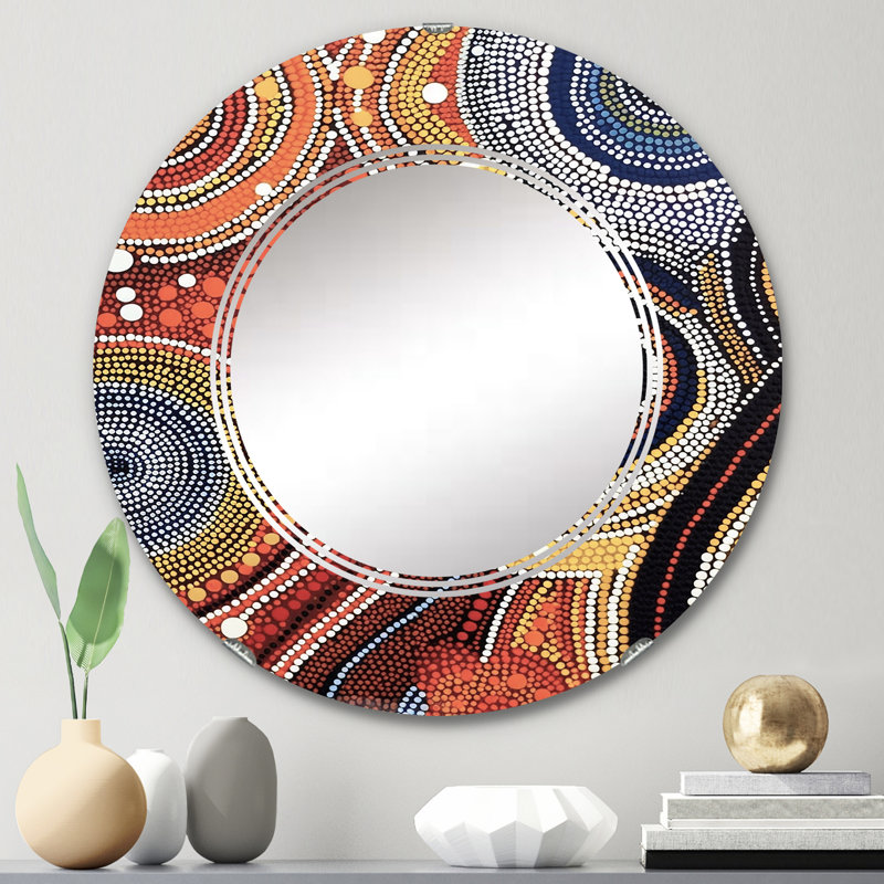 Miroir mural rond Ylann, 24 po x 24 po