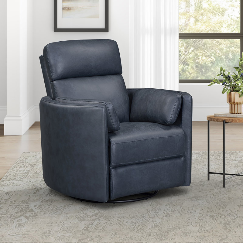 Power Swivel Glider Recliner, Set Of 2, Vintage Navy