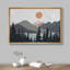 «Woodland Pastel Mountain Pine Tree Lake Nature Wilderness Modern Art Decor Boho» sur toile-99446470-99446472