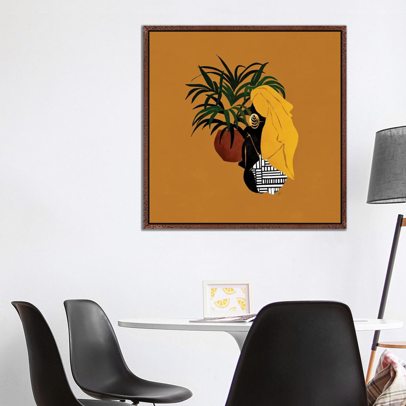 India by Bria Nicole - Print on Canvas, 93.98 cm H x 93.98 cm W, Classic Brown Wood Framed