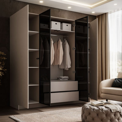 4 Door Glass Wardrobe