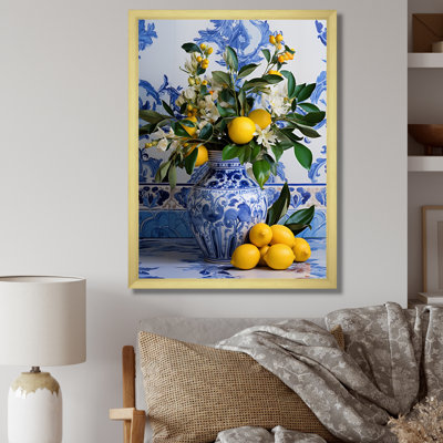 Greek tiles still life kitchen III - Boho Pottery Wall Art