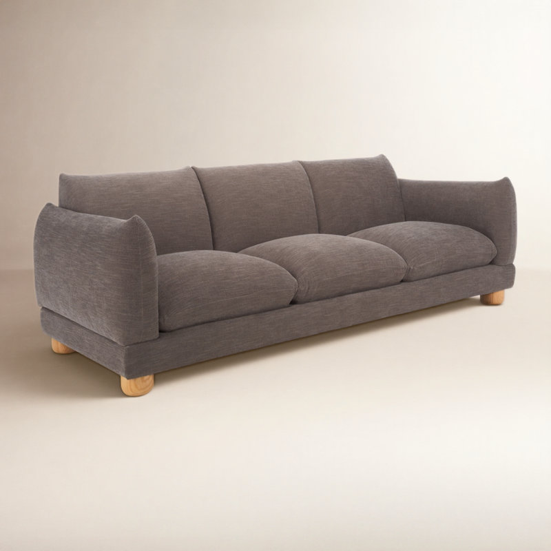 Canapé rembourré Chelse, Chenille brun foncé