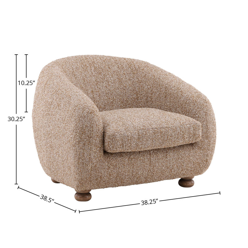 Peggy Polyester Occasional Chair, Paris Latte