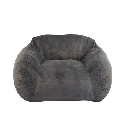 Luxueux fauteuil à billes d'intérieur en fausse fourrure douce, pour une détente confortable et des intérieurs modernes
