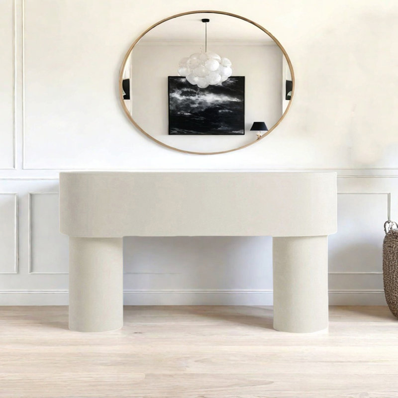 Console Modern Minimalist Art, H 35,43 po x l 59,06 po x P 18,9 po, Blanc