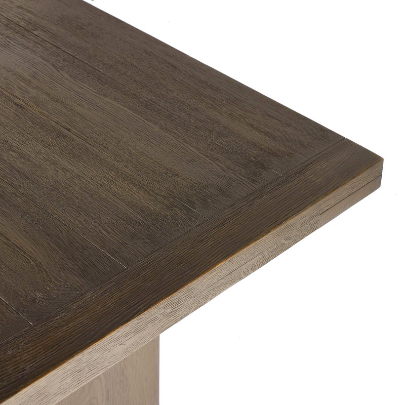 Oak Solid Wood Dining Table, Worn Oak