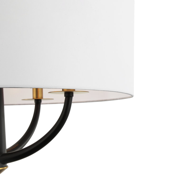 Patchwork 4-Light Pendant - Black/Satin Brass