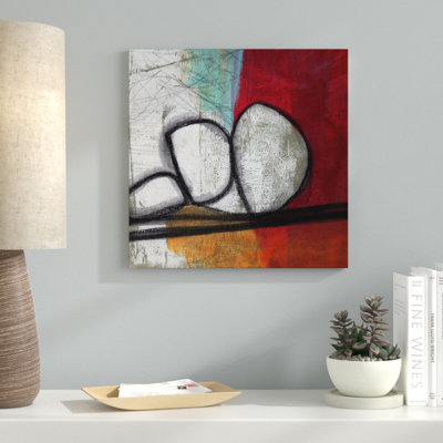 «Red Abstract» par Linda Woods, art mural sur toile