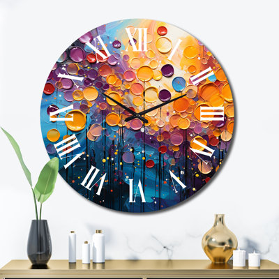 Horloge murale Cupas - Collages abstraits