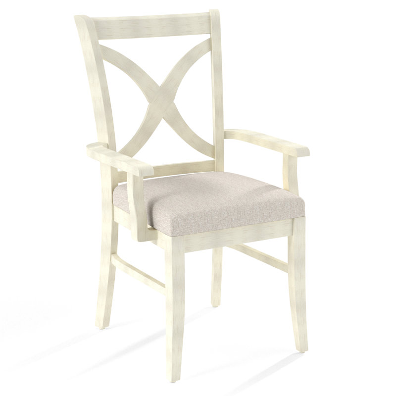 Fauteuil Hues, Performance Crypton des neiges; 0884-91, Finition blanc givré antique