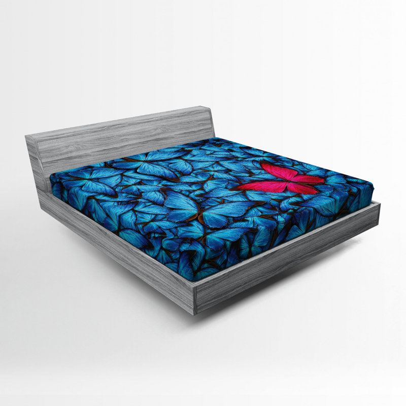 Microfiber Patterned Fitted Sheet, Queen Fitted Sheet
