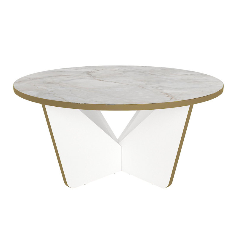Coffee Table, White Marlbe
