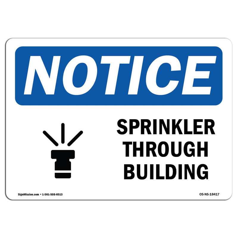 Sprinklers Throughout Building Sign