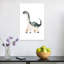 Cute Friendly Dinosaur Modern Playful Animal Wall Art Print 1 Piece Wrapped Canvas Wall Art-1171552286