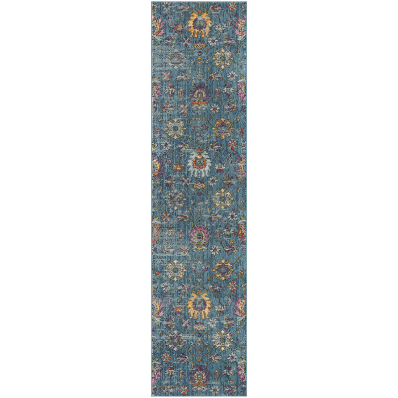 Athiya 100 Performance Floral Rug, Runner 2' x 8'
