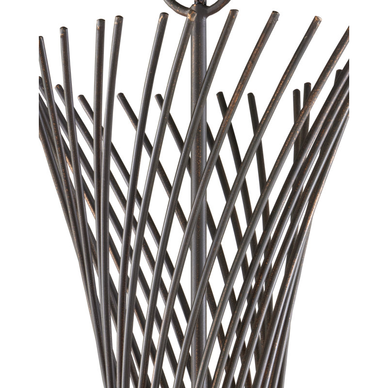 Akio 6 - Light Wrought Iron Dimmable Geometric Chandelier