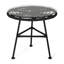 Table d'appoint chic gris avec plateau moderne en verre incassable