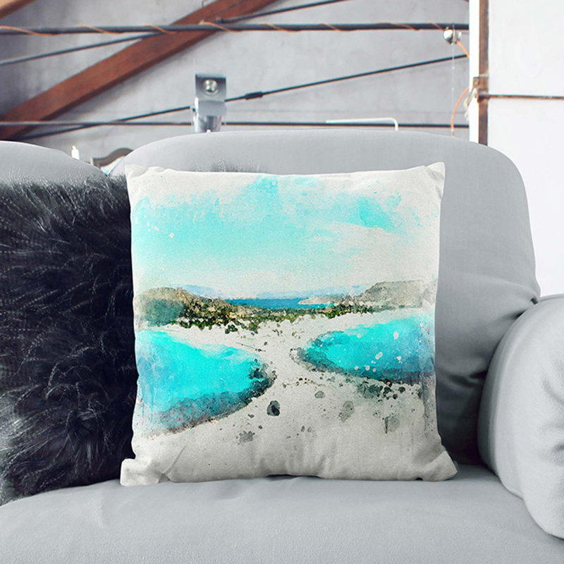 Square Throw Cushion, 40cm H x 40cm W x 15cm D