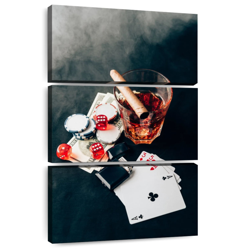 Senne Casino Cigar And Drink, 38" H x 24" W