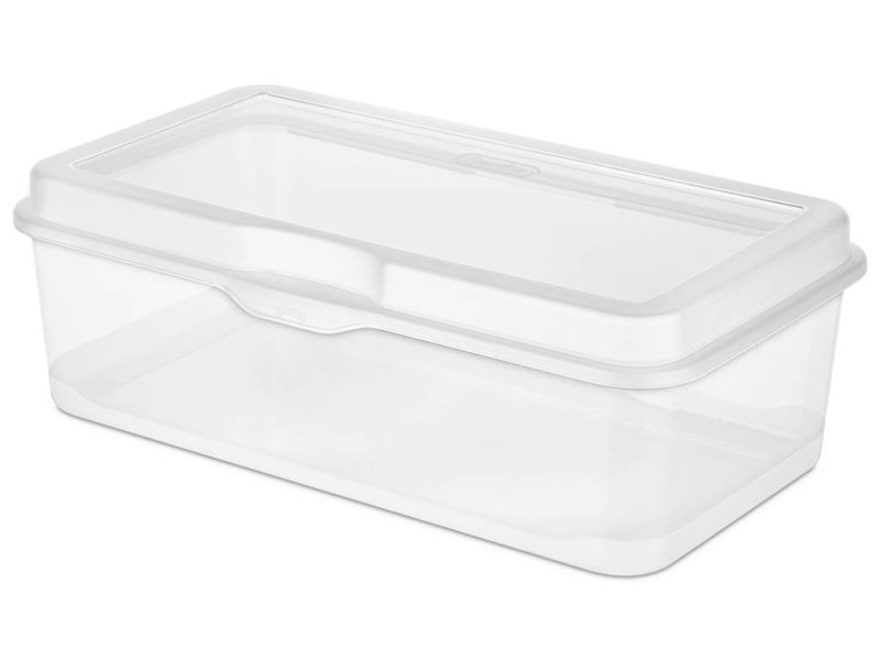 Sterilite Large Latching Storage Box, 6 Pack, and Small Latching Storage Box, 12 Pack