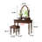 47.24"American-style solid wood brown dressing table with mirror