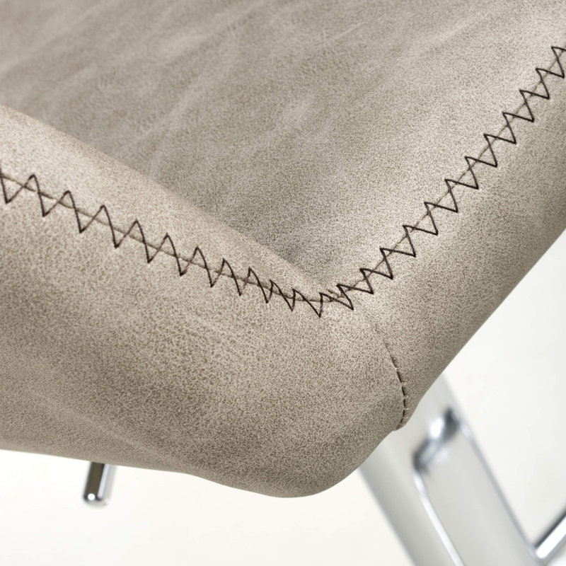 Clabo Swivel Upholstered Adjustable Height Counter Stool, Mink