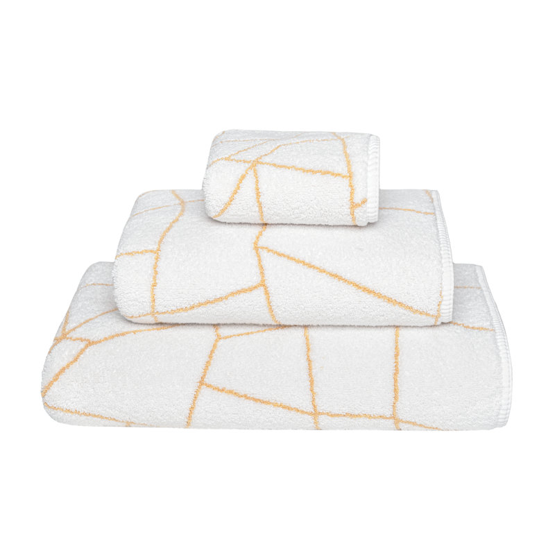 Amalia Hand Towel, White/Gold