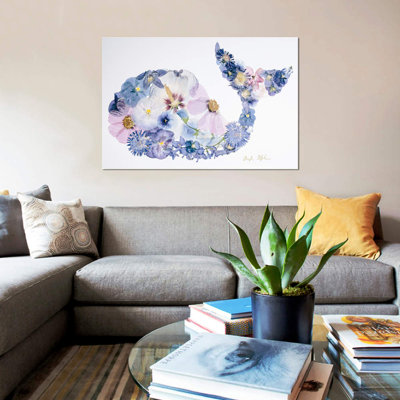 Whale by Oxeye Floral Co - Wrapped Canvas Art Print