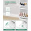 Wooden Shoe Cabinet with 2 Flip Drawers, Pull Down Shoe Cupboard with Open Compartment, Shoes Rack Cabinet for Hallway, Living Room, White, 2 Drawers -829462185